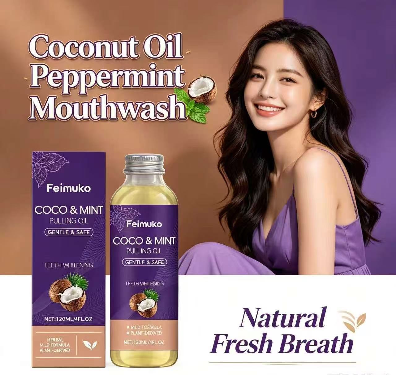 Teeth Whitening With Coconut Oil - Coconut Oil Peppermint Pulling Oil Mouthwash