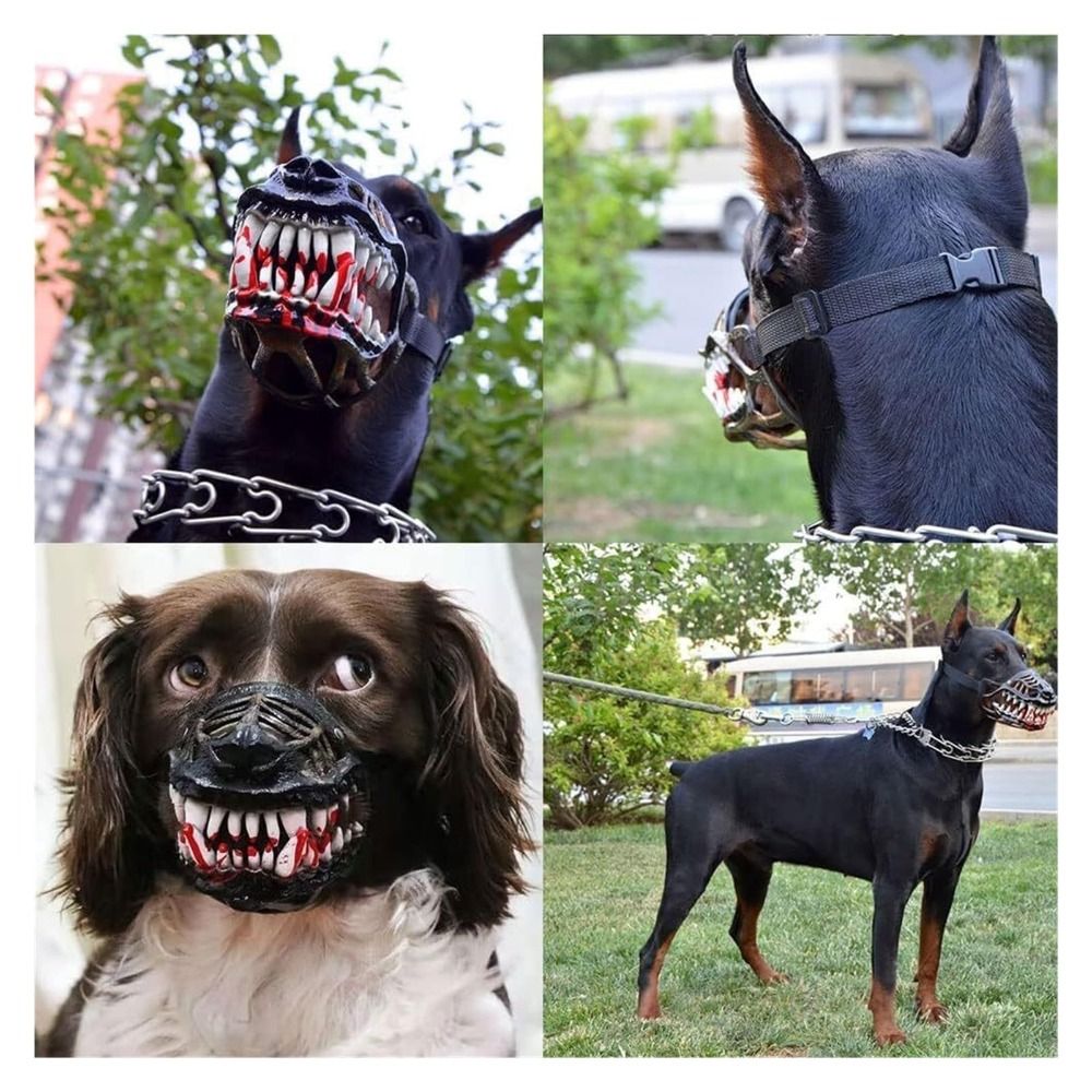 Spooky Latex Scary Dog Muzzle  - Teeth Whitening Mask 评论和价格