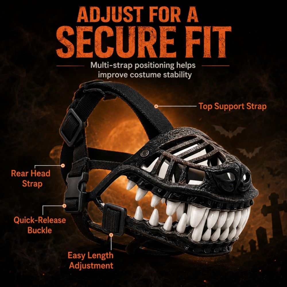 Spooky Latex Scary Dog Muzzle  - Teeth Whitening Mask 评论和价格